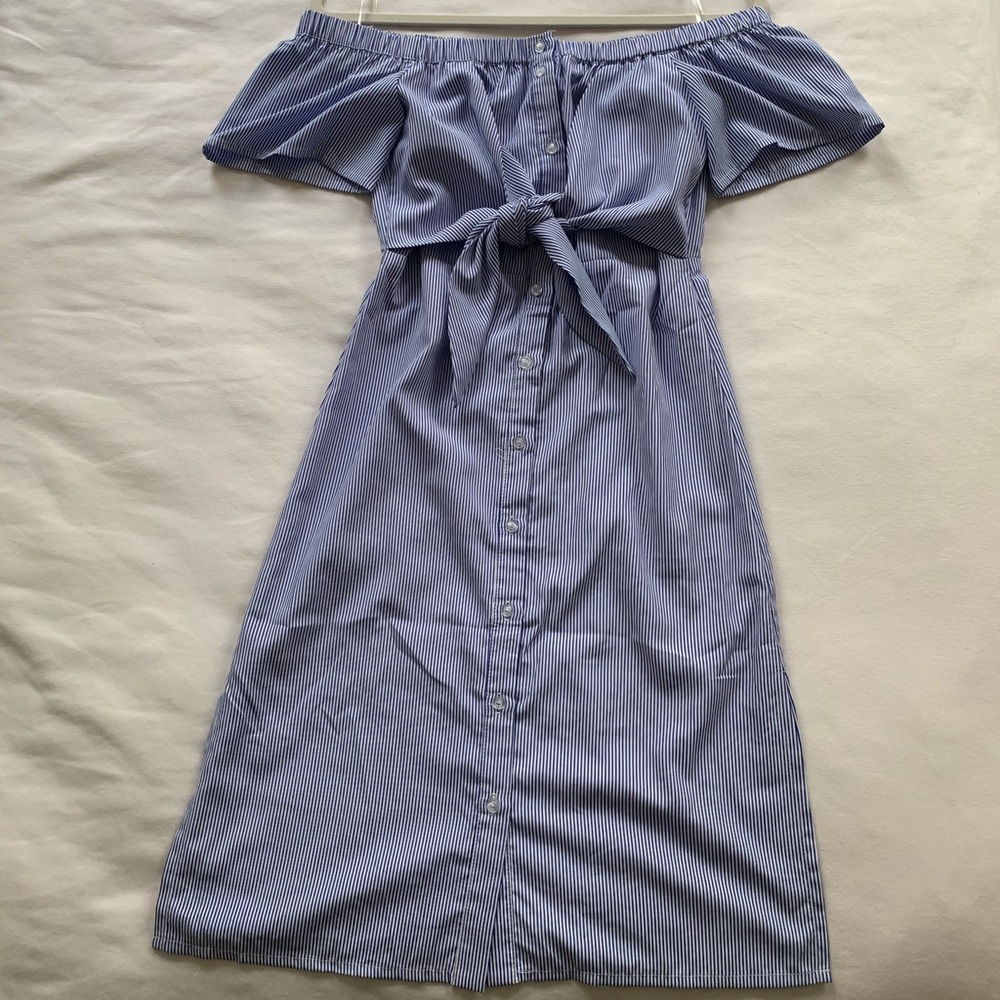Off the Shoulder Stripped Summer Dress